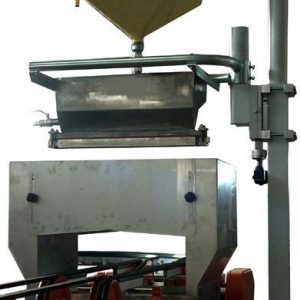 Gruppo per copertura uniforme dei pezzi con smalto o ingobbio a caduta
